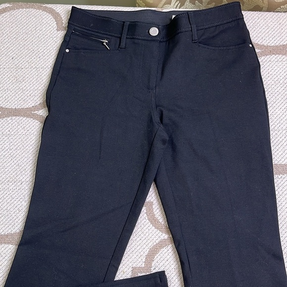 Chico's Ponte knit So Slimming Jeggings Black Solid Stretch Pants, Size 2 short - Picture 12 of 14